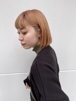 ヘアサロンM 新宿 スリークボブ×オレンジ