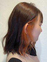 エイム ヘア デザイン 町田店(eim hair design) インナーカラー×オレンジカラー×鎖骨ミディアム