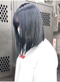 【GEEKS渋谷】ブルーアッシュ/前下がりボブ/ハイトーン/髪質改善