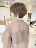 大人可愛い/小顔カット/マッシュショート/ショートボブ/アッシュ