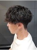 ツイストスパイラルパーママッシュメンズパーマ波巻きパーマ