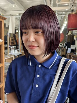 ユイマァル 倉敷店(YUIMARL) ちゅるんボブ×バーガンディー