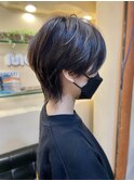 メンズライクなショートウルフ/前髪ありショートウルフ◯