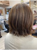 切りっぱなしボブ&外ハネ