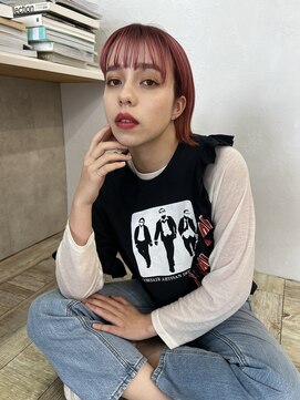 アスラン(ASLAN) 【aslan】ボブ/ワイドバング/くすみピンク