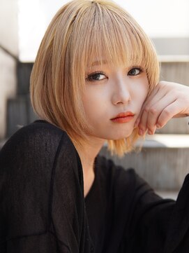 ミンクス渋谷スマートサロン(MINX shibuya smart salon) 魅力倍増カール シアーカラー ショート 姫カット ダークアッシュ