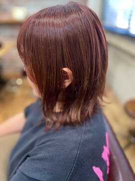 ゴーシェン 津田沼本店(Goshen) 外ハネミディアム×ローズガーネット