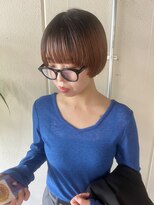 イシ(isi)&nbsp;ルーツカラー　オレンジ　カット　髪質改善