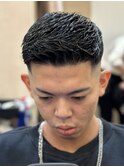 メンズショート/アイロンパーマ/短髪スキンフェード/濡れパン