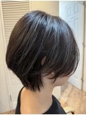 ショート×シルバーハイライト