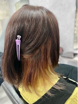 ネウィ 所沢(newi) インナーカラーイヤリングカラーブラウン