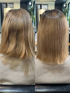 リブロ(LiBro) ホワイトブロンドホワイトグレージュメルティカラーくびれヘア