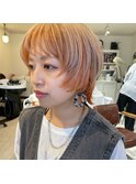 ベージュ×オレンジ
