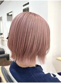 ◇ココアブラウンボルドーミディアムレイヤーウルフカット[船橋]