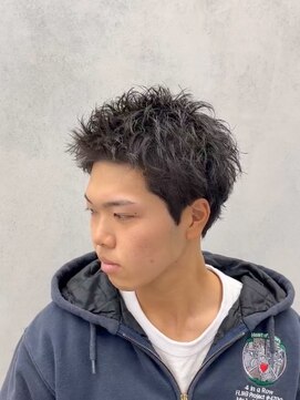 ルースト 南堀江店(ROOST) MEN'S/リバースセンターパート/ニュアンスパーマ/南堀江