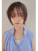透け感シースルーバング×ナチュラルショート