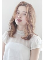 モッズ ヘア 銀座店(mod's hair)&nbsp;バレイヤージュ センターパート リラクシーカールミディ