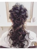 波ウェーブ アレンジ ヘアセット