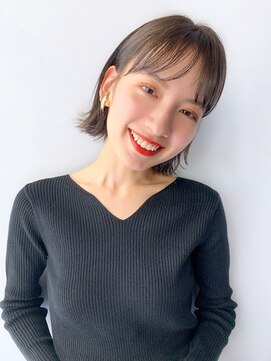 アンアミ キチジョウジ(Un ami Kichijoji) 【unami】大人ボブ×外ハネ×ネイビーカラー 澤田 杏奈