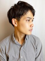【morio 原宿】メンズビジネスショート前髪かきあげパーマ