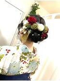 卒業式シニヨン袴アレンジ【ヘアセット/立川/立川南/国分寺】
