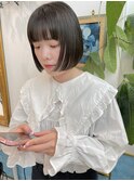 透明感お洒落ミニボブ　田邉澪