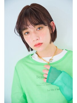 リトル 小倉(little) 暗髪前髪パーマボブ