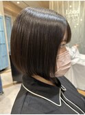 シルキーベージュ×グレージュカラー【髪質改善/縮毛矯正】