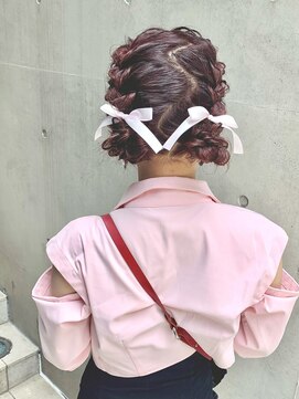 ディア(.eer) リボン × お団子 × ツインテール