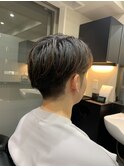 ショート/センターパート/30代/田町/床屋/理容室/ビジネスマン