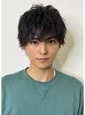 ソフトツイストパーマ刈り上げマッシュショートレイヤー