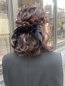 プランタン フォー ヘアー(printemps FOR HAIR) お呼ばれarrange__ハーフアップ__ゆるふわ巻き