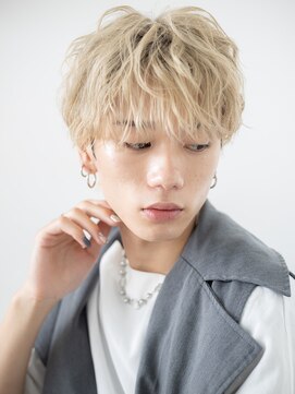 トニーアンドガイメン ホテル京阪仙台店(TONI&GUY MEN) 10代20代ハイトーンカラーニュアンスパーマ無造作マッシュd仙台