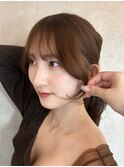 小顔に見える顔まわりカット×縮毛矯正