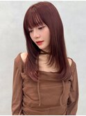 韓国レイヤー/ワインレッド/マロンベージュ/イメチェン/吉祥寺