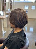 小顔に見えるグラデーションボブ