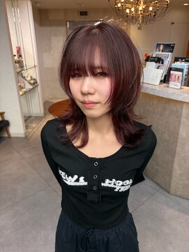 ソワンドブレスセルン 心斎橋(soin de brace cerne) ミディアムウルフ/ウルフカット/ハッシュカット/レイヤーカット