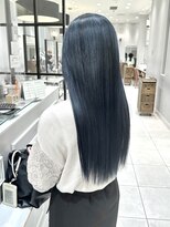 ネオリーブギンザ 銀座店(Neolive GINZA)&nbsp;ネイビーブルー×ブリーチダブルカラー【銀座駅】