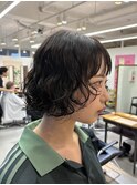顔周りレイヤー × ボブパーマ