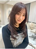髪質改善ダブルカラーレイヤーボブインナーカラーハイライト
