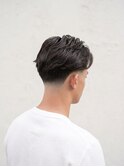 テーパーフェード/毛流れパーマ/メンズパーマ／センター分け