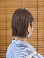 オーガニックエコ 川越(organic+eco)&nbsp;20代30代/切りっぱなし/ミニボブ/ブラウンベージュ/秋ヘア