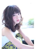 【ＢＡＲ：ＯＮ】ふわくしゅウエーブ×ブルーアッシュ☆