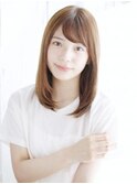おろし流し前髪のワンカールスタイル