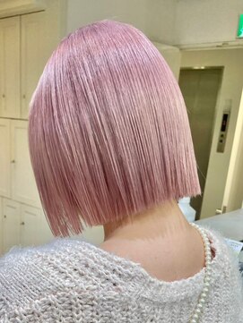 ベレーザ 渋谷(BELEZA) 3531ベールピンクタンバルモリボブツートンカラーオルチャンヘア