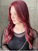 韓国風 ピンクベージュ×レイヤーカット