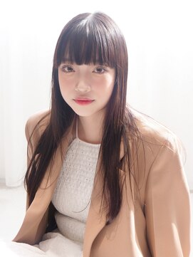 アイティー バイ アルバム 中野店(IT by ALBUM) ストレートヘア_斜めバンググレージュカラー_9404