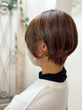 美容室 パルス 静岡鷹匠店(PALS) くびれショート オレンジベージュ 髪質改善 丸みショート