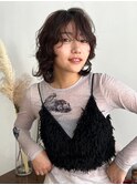 ウルフカット×パーマ