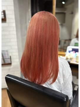 ビス リアン 川口店(Vis lien) ダブルカラーケアブリーチベージュピンクボブミニウルフリタッチ